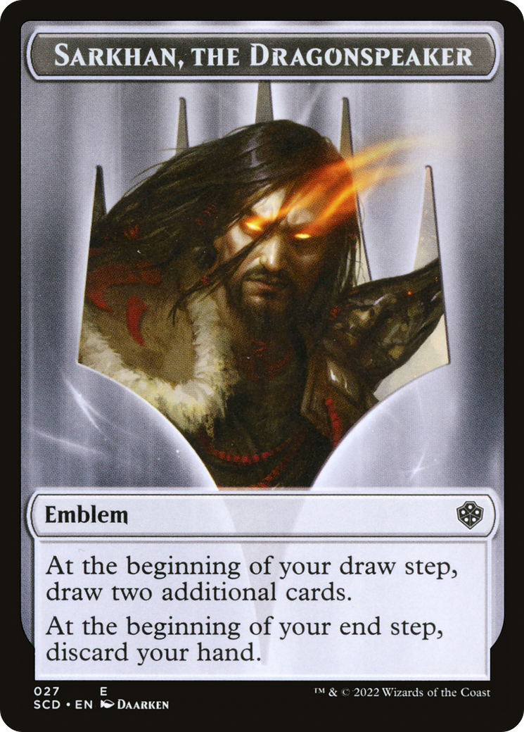 Sarkhan, the Dragonspeaker Emblem (TSCD-027) - Starter Commander Deck Tokens Foil