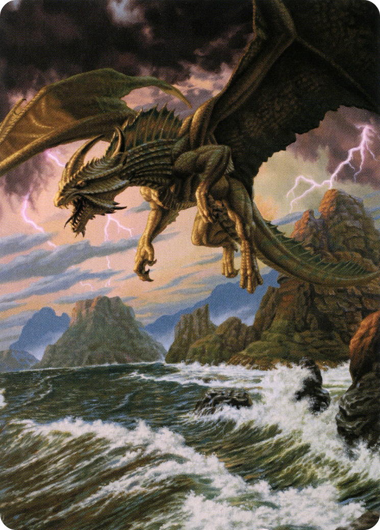 Ancient Bronze Dragon // Ancient Bronze Dragon (ACLB-003) - Battle for Baldur's Gate Art Series (Borderless) Foil