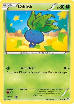 Oddish 001 XY Ancient Origins - Common