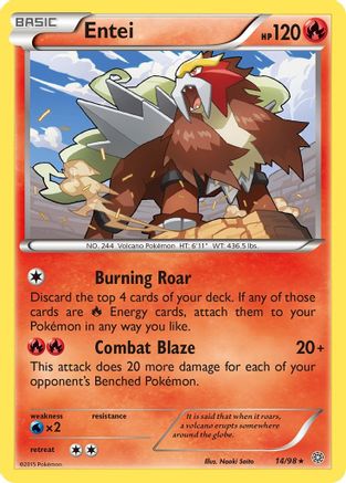 Entei (14) 014 XY Ancient Origins - Rare