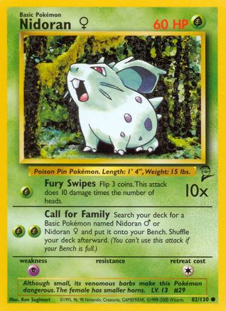 Nidoran F 082 Base Set 2 - Common