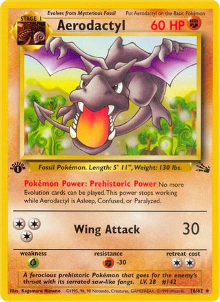 Aerodactyl (16) 016 - Unlimited Fossil - Rare
