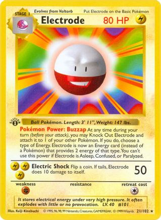 Electrode/102 - Unlimited Base Set Shadowless - Rare