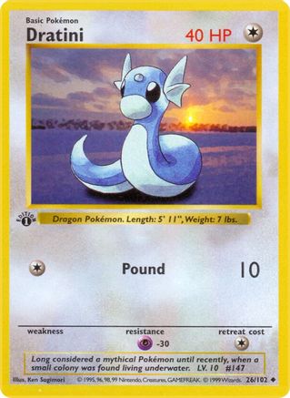Dratini 026 - Unlimited Base Set Shadowless - Uncommon