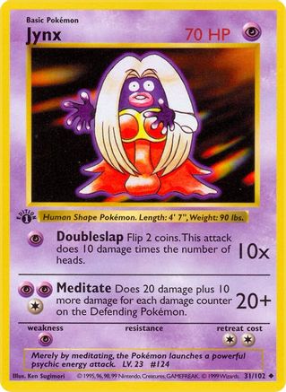 Jynx 031 - Unlimited Base Set Shadowless - Uncommon