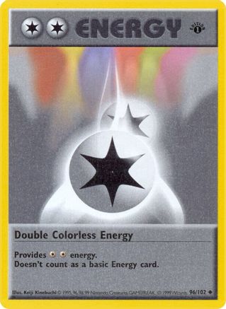 Double Colorless Energy 096 - Unlimited Base Set Shadowless - Uncommon