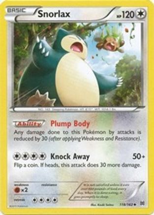 Snorlax 118 XY BREAKthrough - Uncommon