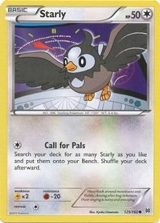 Starly 125 - Reverse Holofoil XY BREAKthrough - Common