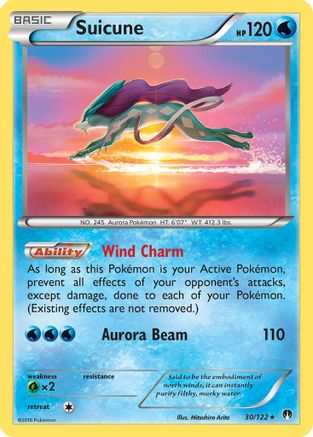 Suicune 030 - Reverse Holofoil XY BREAKpoint - Holo Rare