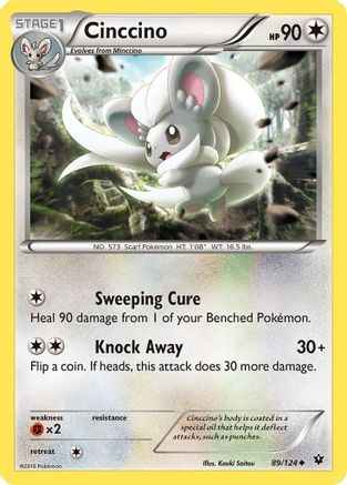 Cinccino (89) 089 - Reverse Holofoil XY Fates Collide - Uncommon