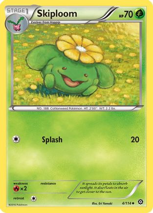 Skiploom 004 - Reverse Holofoil XY Steam Siege - Uncommon