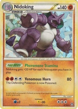Nidoking - 6/102 (Cracked Ice Holo)/102 - Holofoil Deck Exclusives - Holo Rare