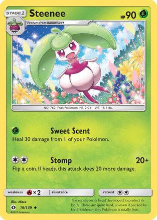 Steenee 019 - Reverse Holofoil SM Base Set - Uncommon
