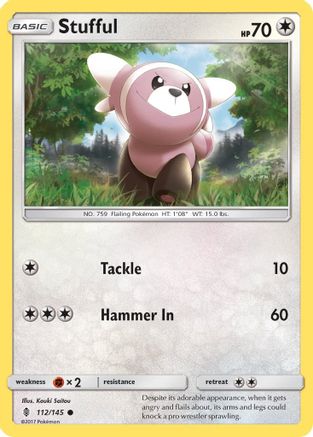 Stufful 112 - Reverse Holofoil SM Guardians Rising - Common