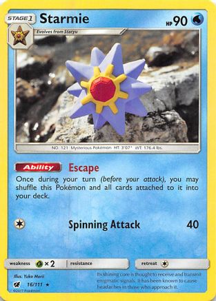 Starmie 016 SM Crimson Invasion - Rare