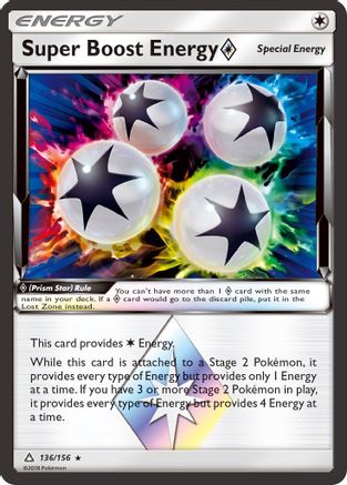 Super Boost Energy Prism Star 136 - Holofoil SM Ultra Prism - Prism Rare