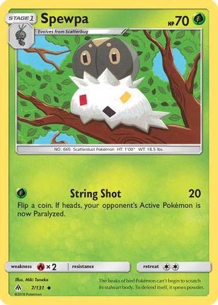 Spewpa - Reverse Holofoil SM Forbidden Light - Uncommon