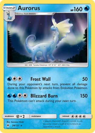 Aurorus 028 - Holofoil SM Forbidden Light - Holo Rare