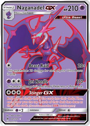 Naganadel GX (Full Art) - Holofoil SM Forbidden Light - Ultra Rare