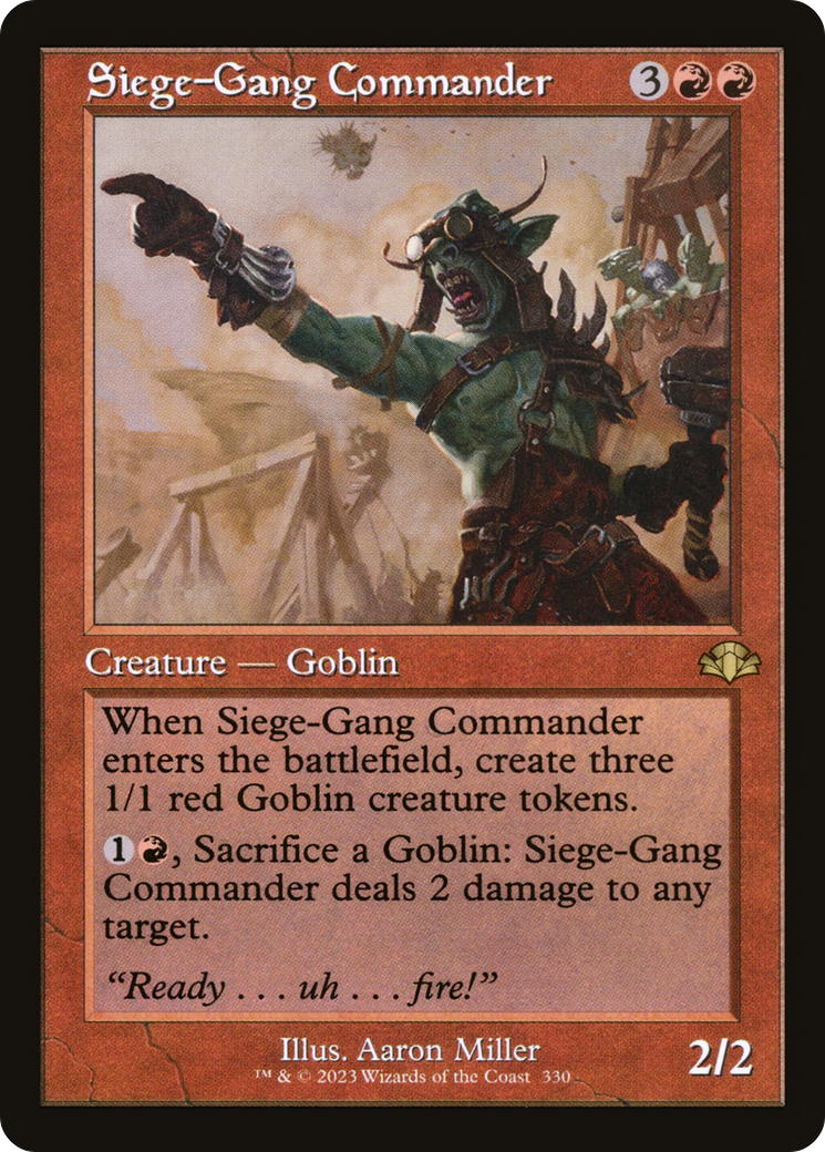 Siege-Gang Commander (Retro Frame) (DMR-330) - Dominaria Remastered Foil