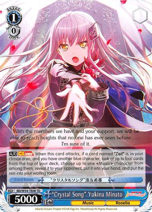 "Crystal Song" Yukina Minato (BD/W54-TE08 TD) - BanG Dream! Girls Band Party!