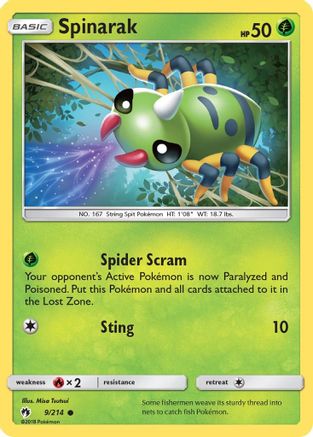 Spinarak SM Lost Thunder - Common