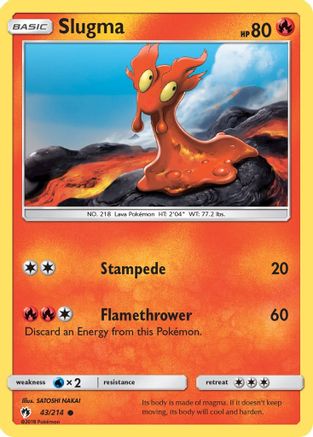 Slugma/214 - Reverse Holofoil SM Lost Thunder - Common