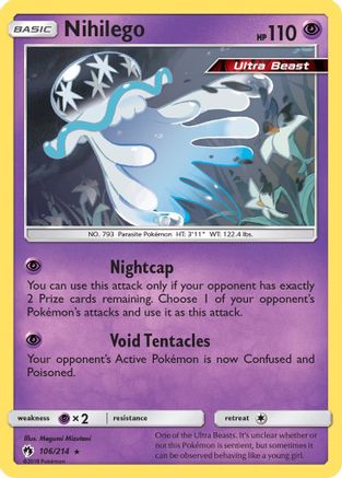 Nihilego 106 - Holofoil SM Lost Thunder - Holo Rare
