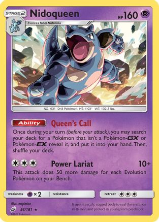 Nidoqueen 056 - Reverse Holofoil SM Team Up - Rare