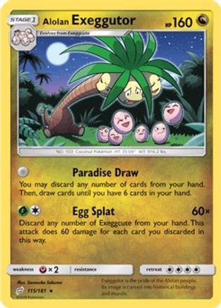 Alolan Exeggutor (115) 115 - Reverse Holofoil SM Team Up - Rare