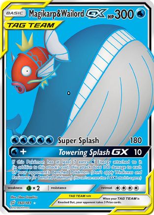 Magikarp & Wailord GX (Full Art) - Holofoil SM Team Up - Ultra Rare
