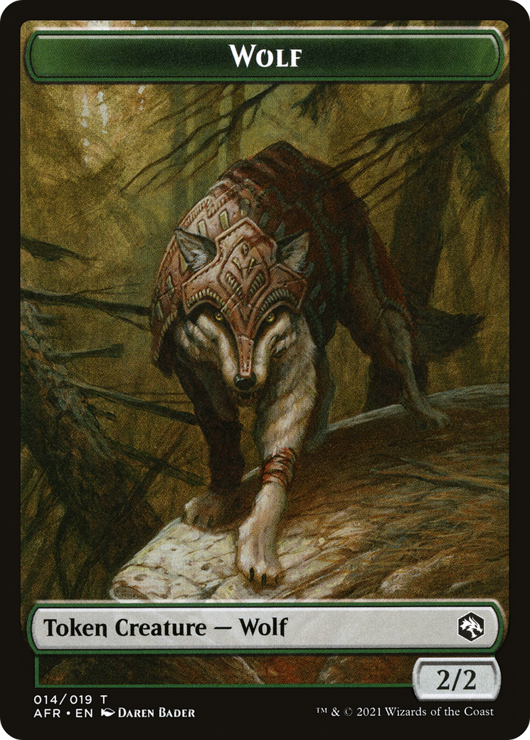 Wolf (AFR-014) - Adventures in the Forgotten Realms Tokens Foil