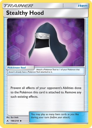 Stealthy Hood 186 - Reverse Holofoil SM Unbroken Bonds - Uncommon