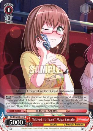 "Moved To Tears" Maya Yamato (BD/EN-W03-080 C) - BanG Dream! Girls Band Party! MULTI LIVE