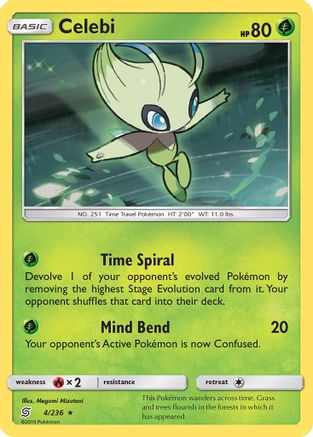 Celebi/236 - Reverse Holofoil SM Unified Minds - Holo Rare