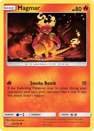 Magmar 021 - Reverse Holofoil SM Unified Minds - Common