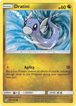 Dratini (147) 147 - Reverse Holofoil SM Unified Minds - Common