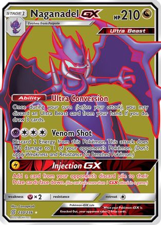 Naganadel GX (Full Art) - Holofoil SM Unified Minds - Ultra Rare