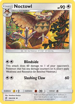 Noctowl 166 - Reverse Holofoil SM Unified Minds - Uncommon