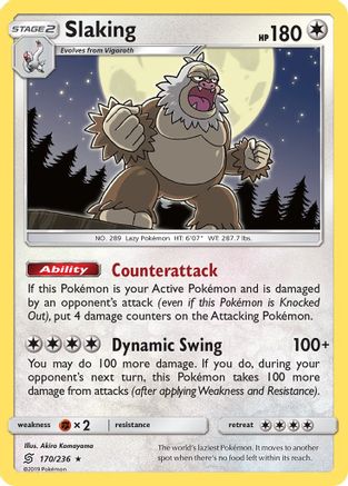 Slaking 170 - Reverse Holofoil SM Unified Minds - Holo Rare