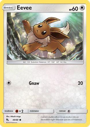 Eevee (49) 049 - Reverse Holofoil Hidden Fates - Common
