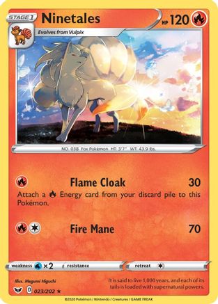 Ninetales 023 SWSH01 Sword & Shield Base Set - Rare