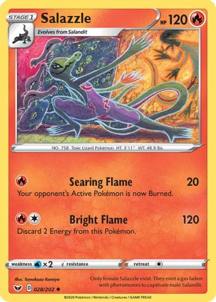 Salazzle 028 SWSH01 Sword & Shield Base Set - Uncommon