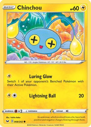 Chinchou (068) 068 SWSH01 Sword & Shield Base Set - Common