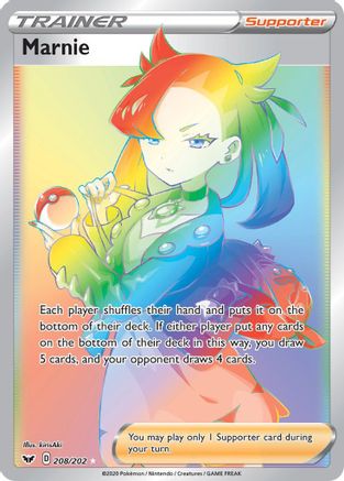 Marnie (Secret) 208 - Holofoil SWSH01 Sword & Shield Base Set - Secret Rare