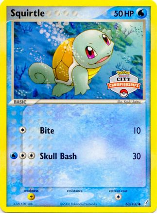 Squirtle - 63/100 (City Championships)/100 League & Championship Cards - Promo