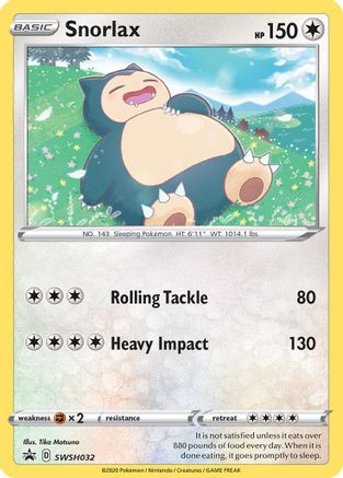 Snorlax - SWSH032 - Holofoil SWSH Sword & Shield Promo Cards - Promo