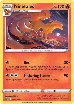 Ninetales 025 SWSH02 Rebel Clash - Rare