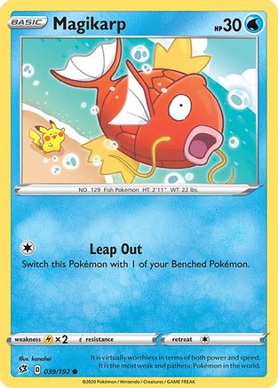 Magikarp 039 - Reverse Holofoil SWSH02 Rebel Clash - Common