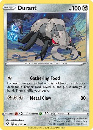 Durant 132 - Reverse Holofoil SWSH02 Rebel Clash - Uncommon